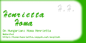 henrietta homa business card